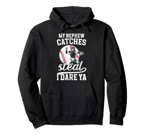 Baseball Catcher Aunt Funny Hoodie - Casual Everyday Wear Men Women - T-Shirt, Sweatshirt, Hoodie