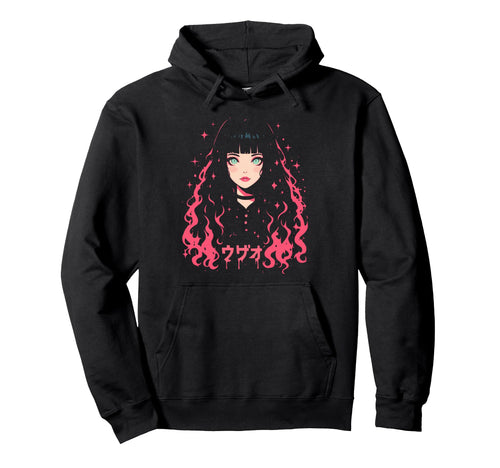 Goth Grunge Demon Anime Waifu Horror Hoodie - Unique Graphic for Adults - T-Shirt, Sweatshirt, Hoodie