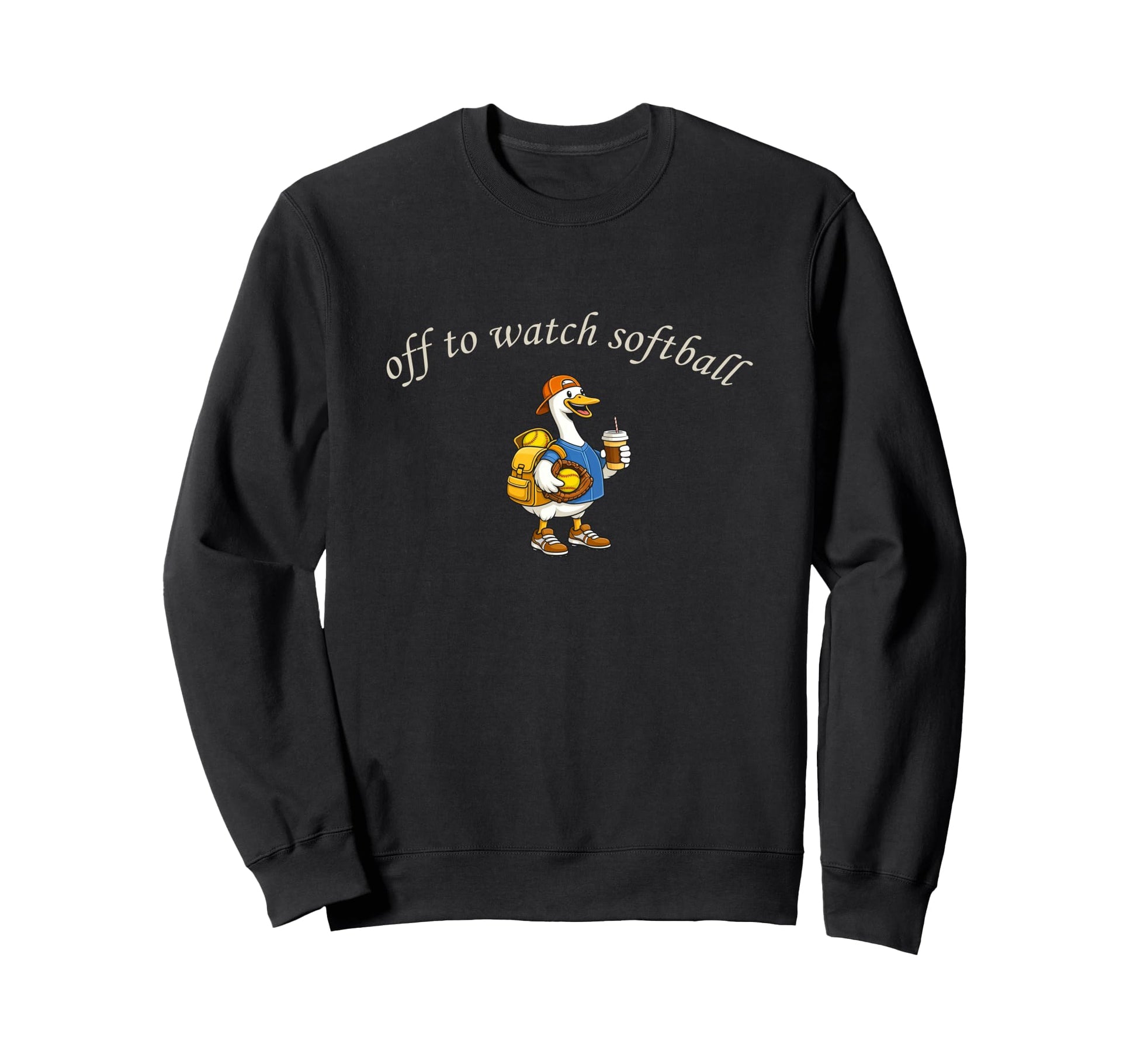 Off To Watch Softball Silly Goose Sweatshirt - Unique Graphic Men Women - T-Shirt, Sweatshirt, Hoodie