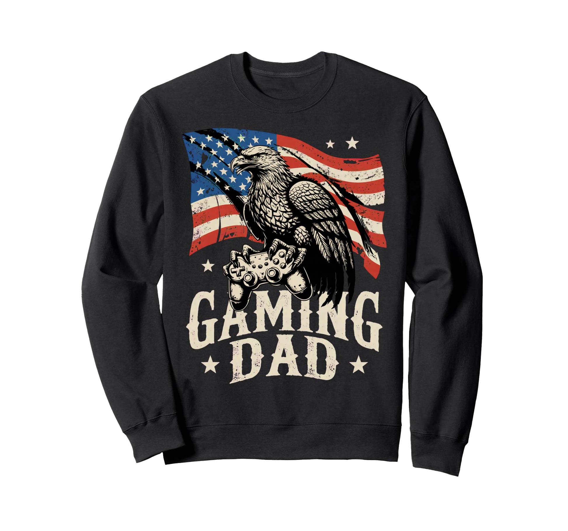 Usa Fathers Day Gaming Papa Sweatshirt - Minimalist Print Unisex - T-Shirt, Sweatshirt, Hoodie