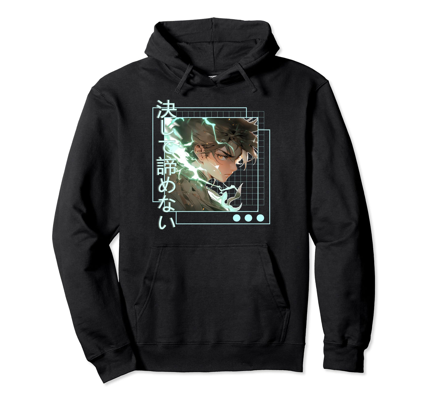 Shounen Anime Guy Japanese Kanji Hoodie - Minimalist Print for Adults - T-Shirt, Sweatshirt, Hoodie