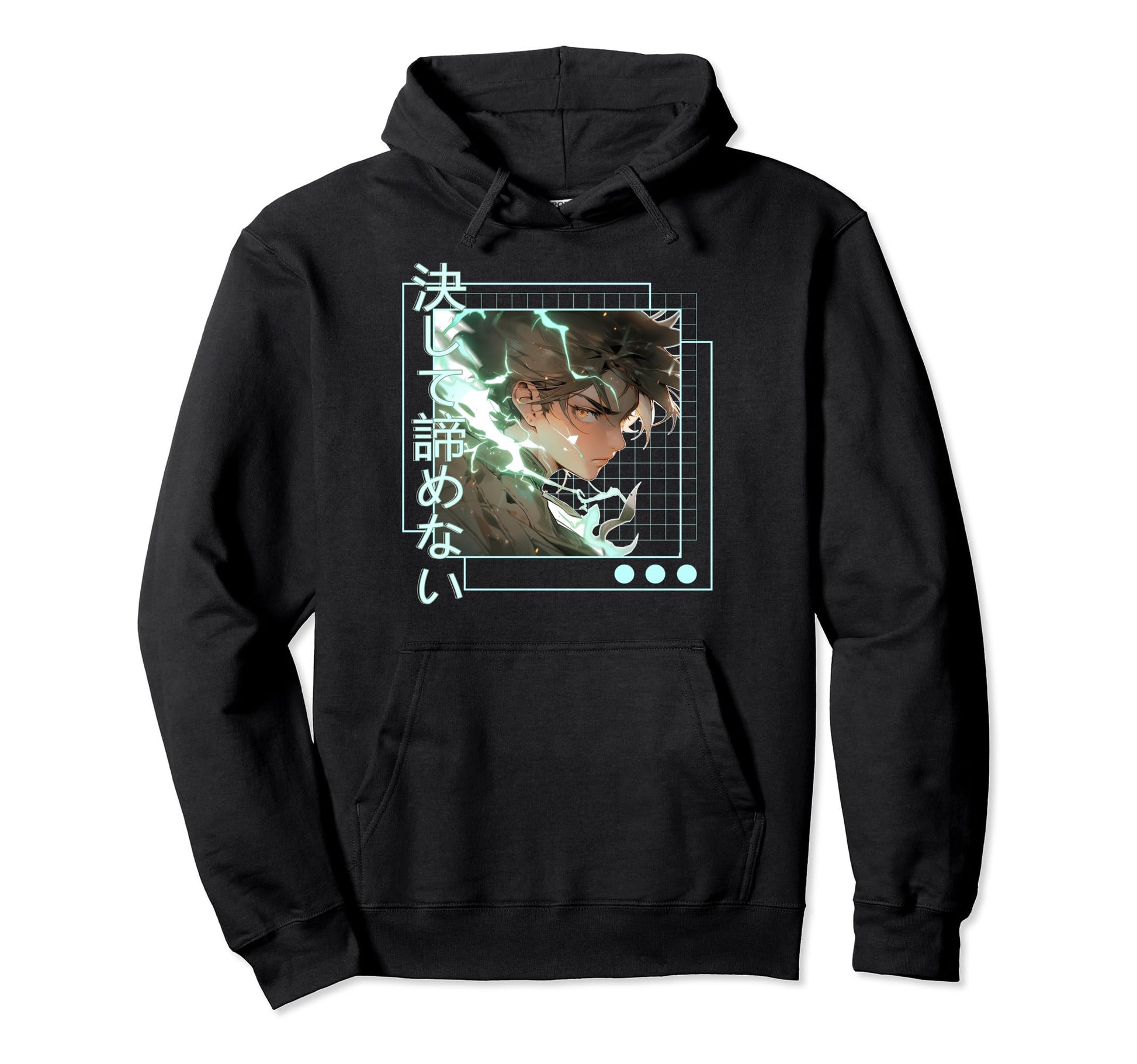 Shounen Anime Guy Japanese Kanji Hoodie - Minimalist Print for Adults - T-Shirt, Sweatshirt, Hoodie
