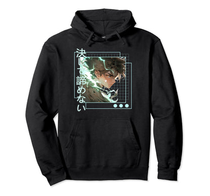 Shounen Anime Guy Japanese Kanji Hoodie - Minimalist Print for Adults - T-Shirt, Sweatshirt, Hoodie