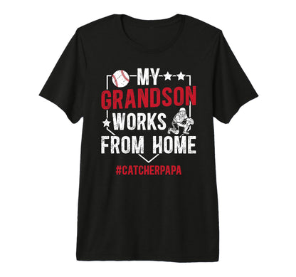 Mens Baseball Catcher Papa Proud Papa T-Shirt - Unique Graphic Unisex - T-Shirt, Sweatshirt, Hoodie