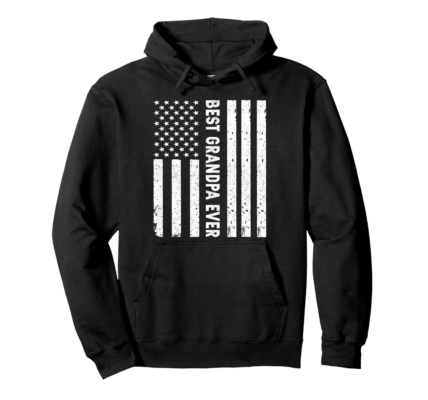 Best Grandpa Ever Distressed Usa American Hoodie - Unique Graphic Unisex - T-Shirt, Sweatshirt, Hoodie