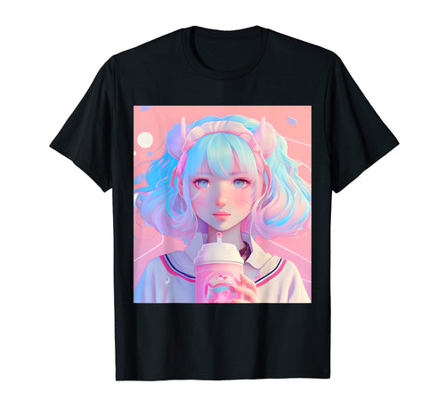 Egirl Vaporwave Aesthetic Anime Japanese T-Shirt - Graphic Print Unisex - T-Shirt, Sweatshirt, Hoodie
