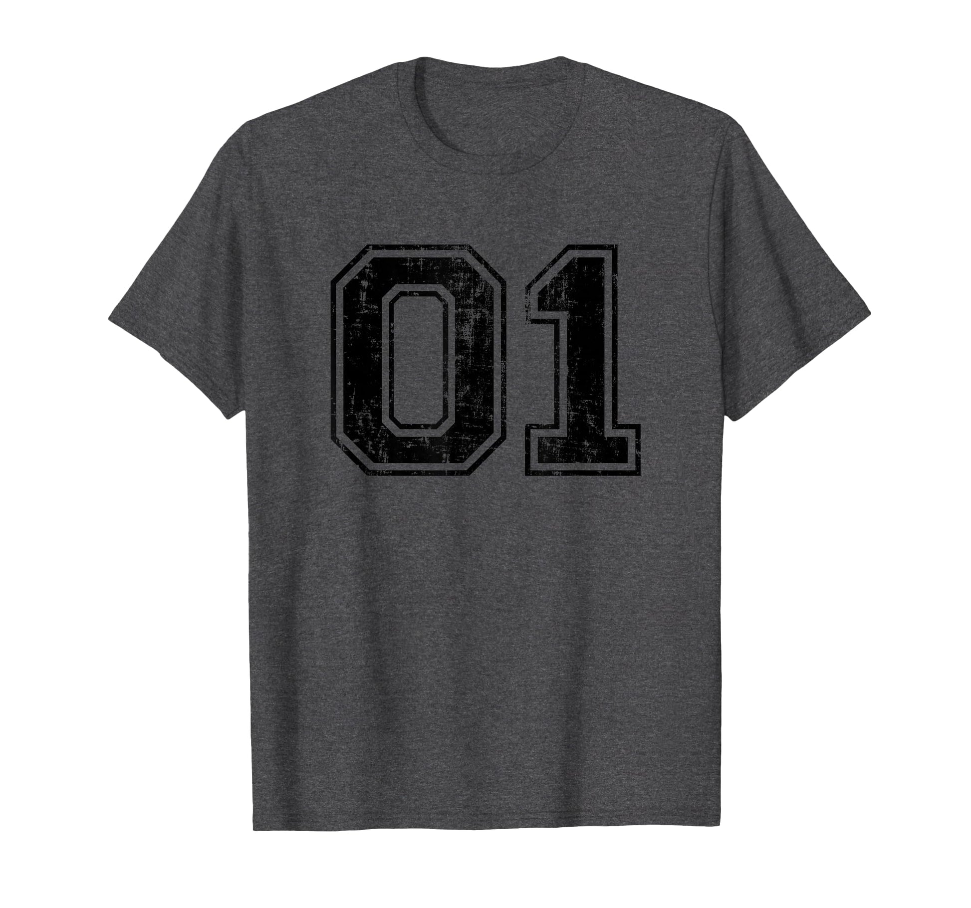 Number 01 One Varsity Distressed T-Shirt - Streetwear Style for Adults - T-Shirt, Sweatshirt, Hoodie