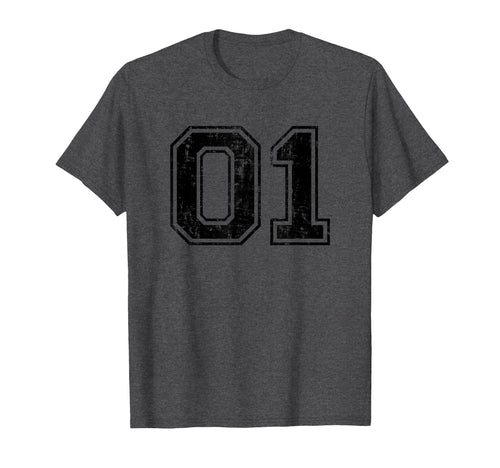 Number 01 One Varsity Distressed T-Shirt - Streetwear Style for Adults - T-Shirt, Sweatshirt, Hoodie