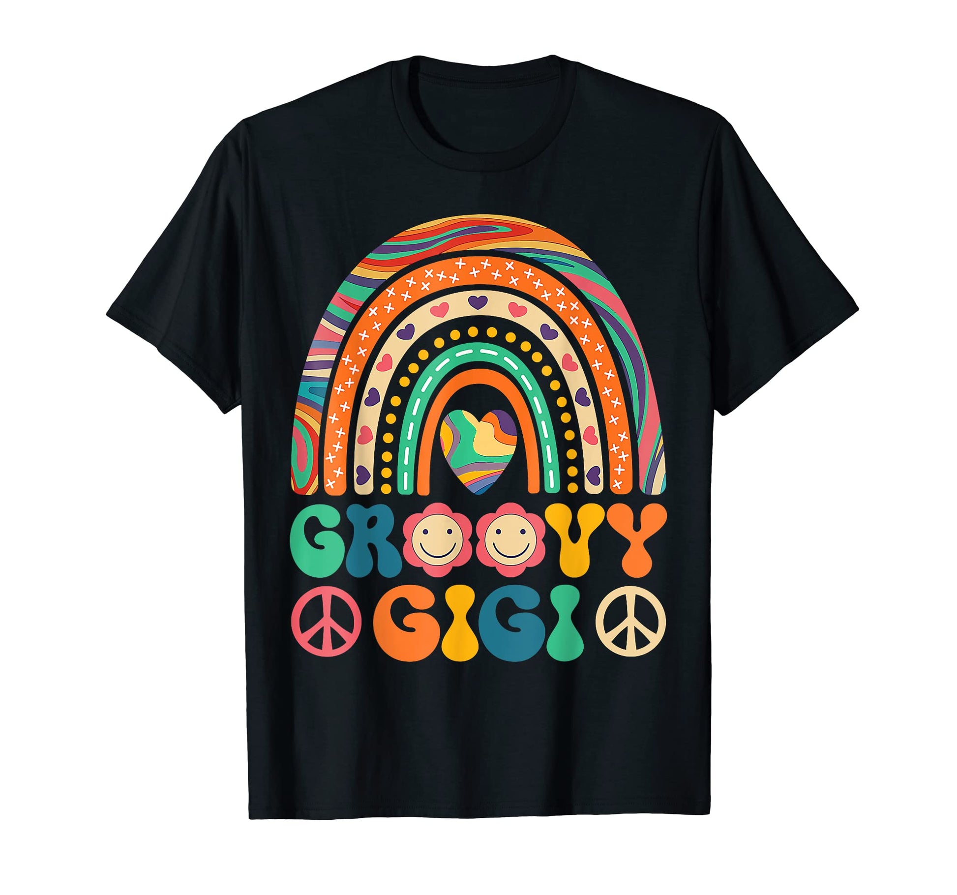 Groovy Gigi Rainbow Colorful T-Shirt - Casual Everyday Wear for Adults - T-Shirt, Sweatshirt, Hoodie