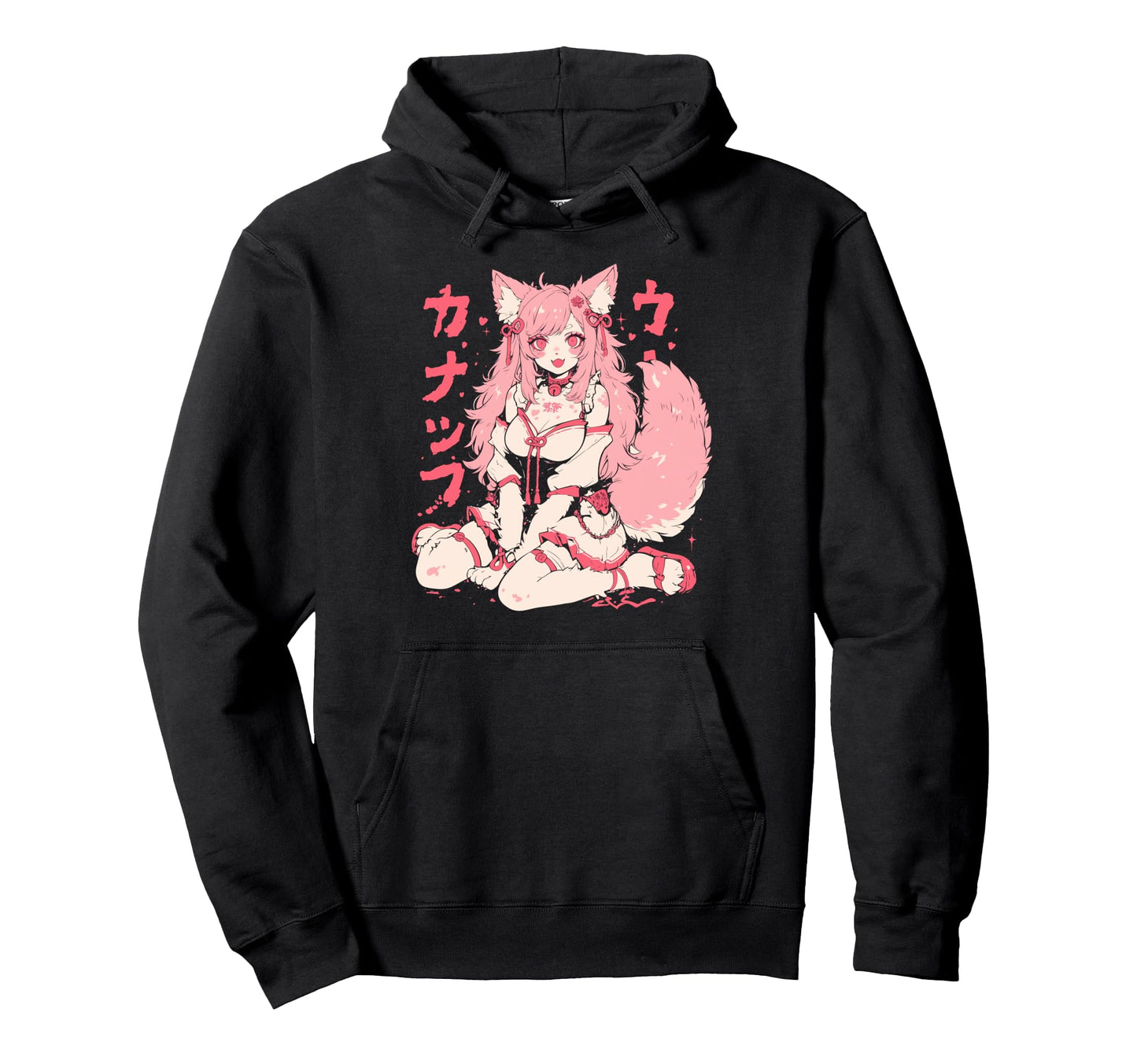Goth Grunge Demon Anime Furry Wolf Hoodie - Casual Everyday Wear Men Women - T-Shirt, Sweatshirt, Hoodie