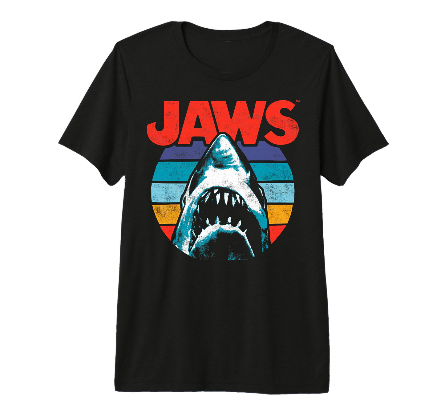 Jaws Colors Shark Rainbow Logo Tri Blend T-Shirt - Minimalist Print Unisex - T-Shirt, Sweatshirt, Hoodie