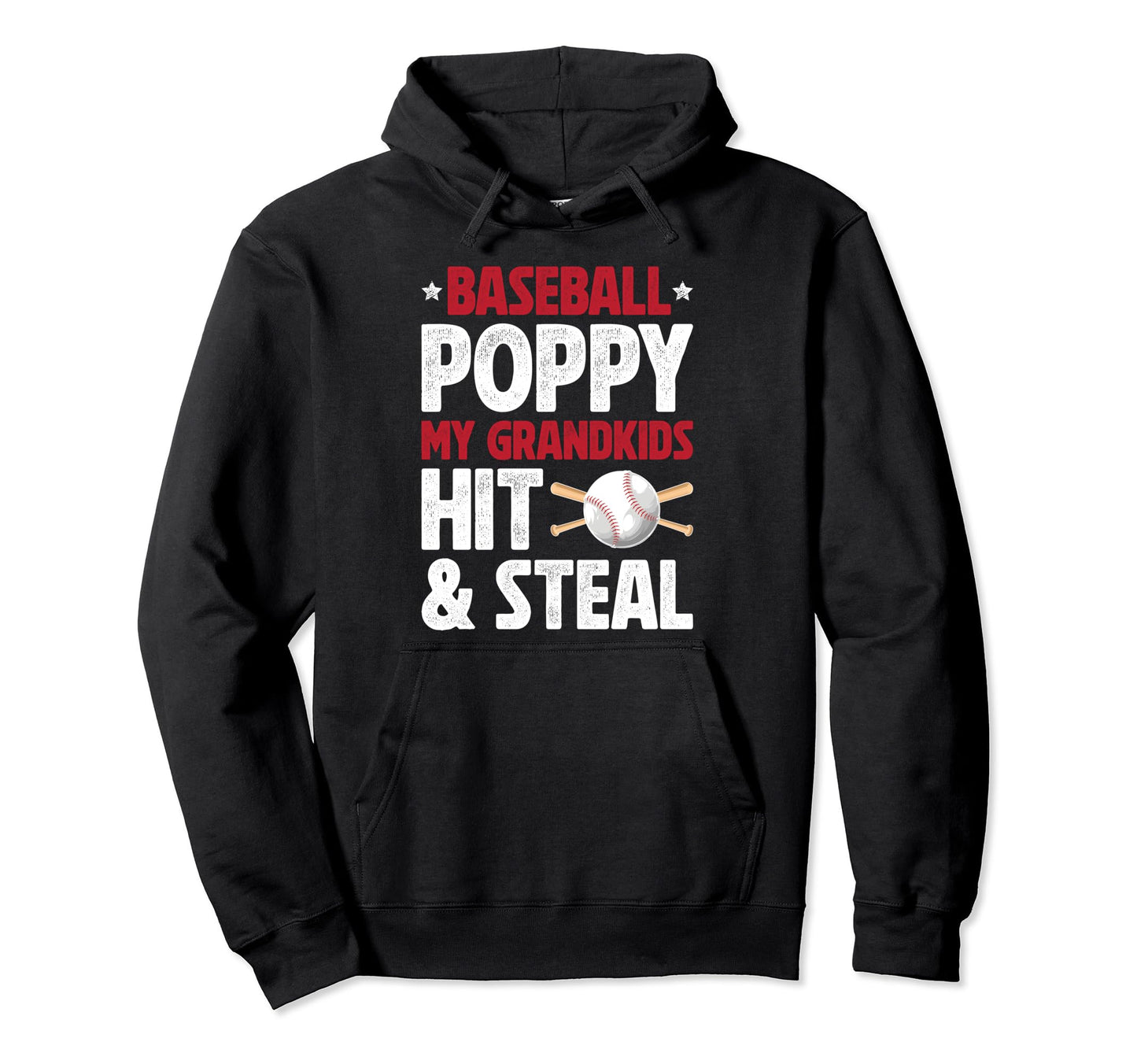 Baseball Poppy Funny Poppy Baseball Hoodie - Unique Graphic Men Women - T-Shirt, Sweatshirt, Hoodie