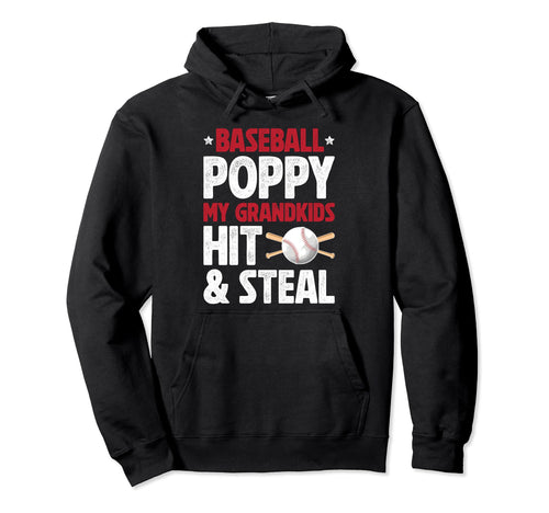 Baseball Poppy Funny Poppy Baseball Hoodie - Unique Graphic Men Women - T-Shirt, Sweatshirt, Hoodie
