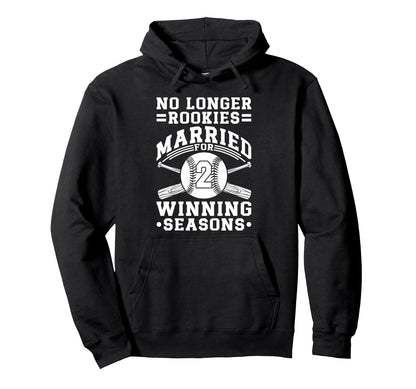 2Nd Wedding Anniversary Baseball Couple Hoodie - Trendy Graphic Men Women - T-Shirt, Sweatshirt, Hoodie