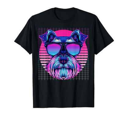Miniature Schnauzer Sunglasses Dog T-Shirt - Custom Art Print Unisex - T-Shirt, Sweatshirt, Hoodie
