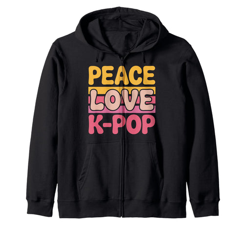 Peace Love K Pop Music Sweatshirt - Novelty Apparel for Adults - T-Shirt, Sweatshirt, Hoodie