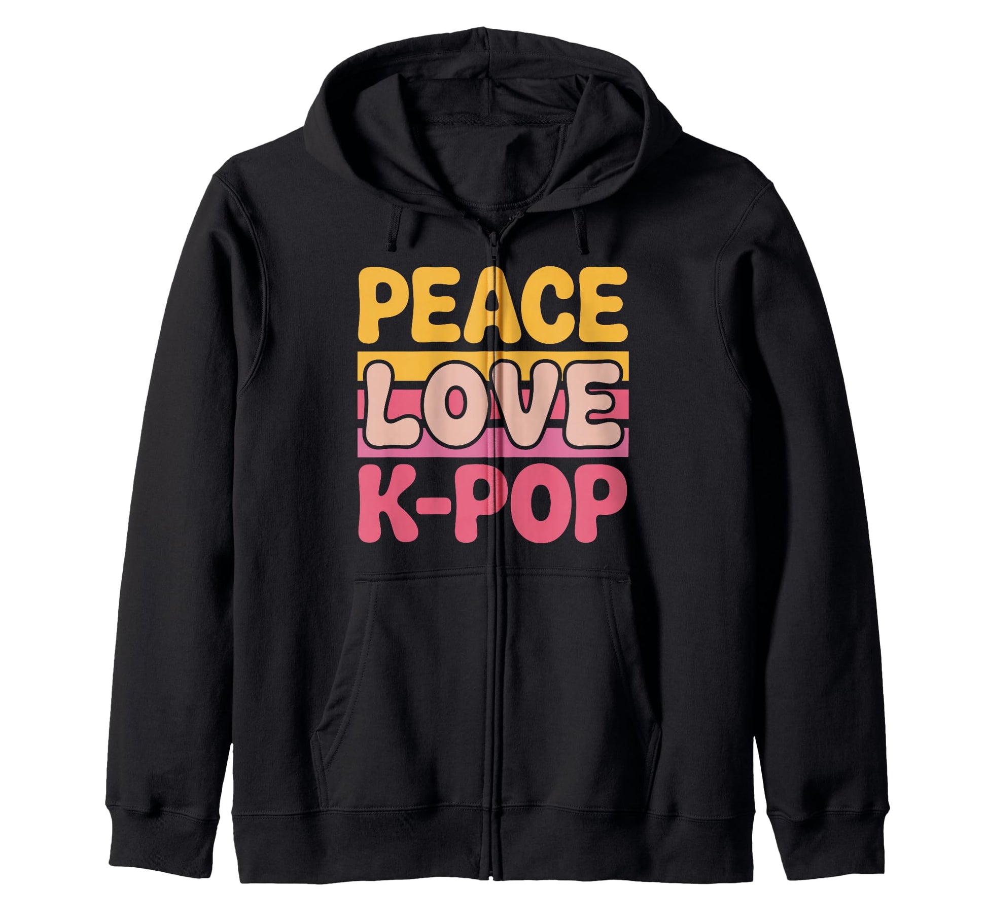 Peace Love K Pop Music Sweatshirt - Casual Everyday Wear Men Women - T-Shirt, Sweatshirt, Hoodie