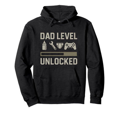 Dad Level Unlocked Gamer Diaper Tools Hoodie - Trendy Graphic Unisex - T-Shirt, Sweatshirt, Hoodie