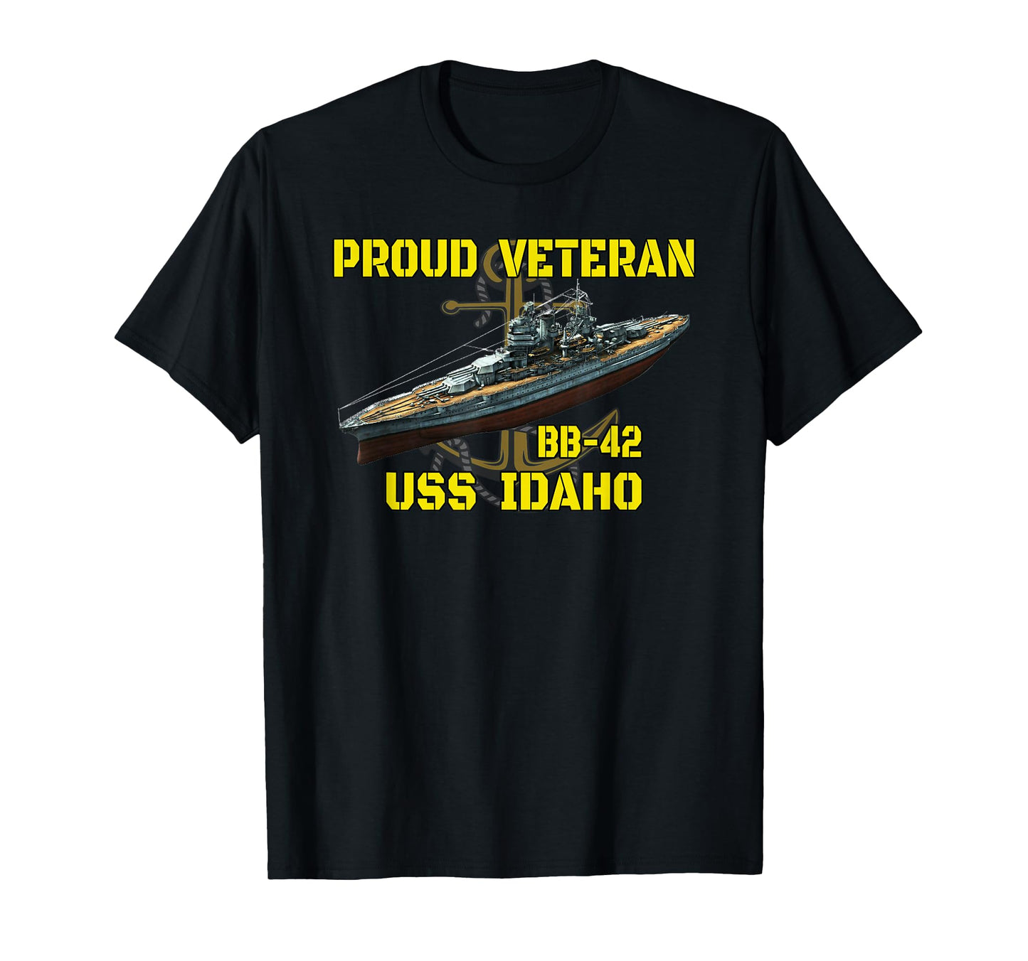 Battleship Uss Idaho Bb 42 T-Shirt - Casual Everyday Wear for Adults - T-Shirt, Sweatshirt, Hoodie