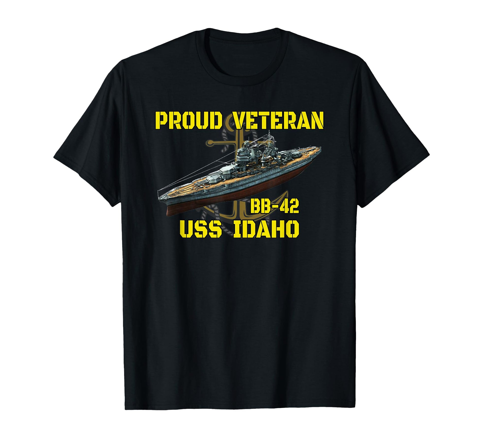 Battleship Uss Idaho Bb 42 T-Shirt - Casual Everyday Wear for Adults - T-Shirt, Sweatshirt, Hoodie