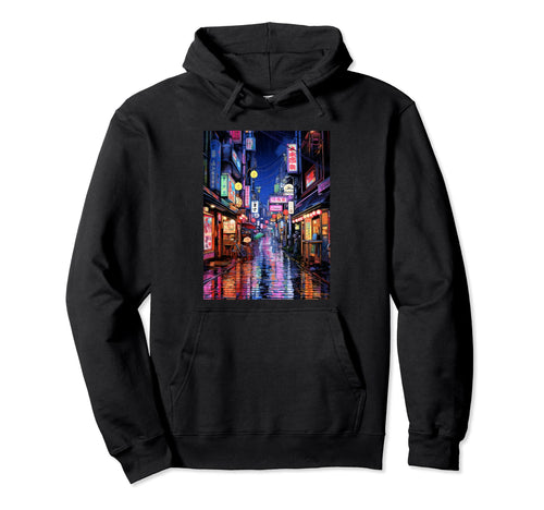 Tokyo 90S Lofi Japan Night Japanese Hoodie - Aesthetic Graphic Men Women - T-Shirt, Sweatshirt, Hoodie