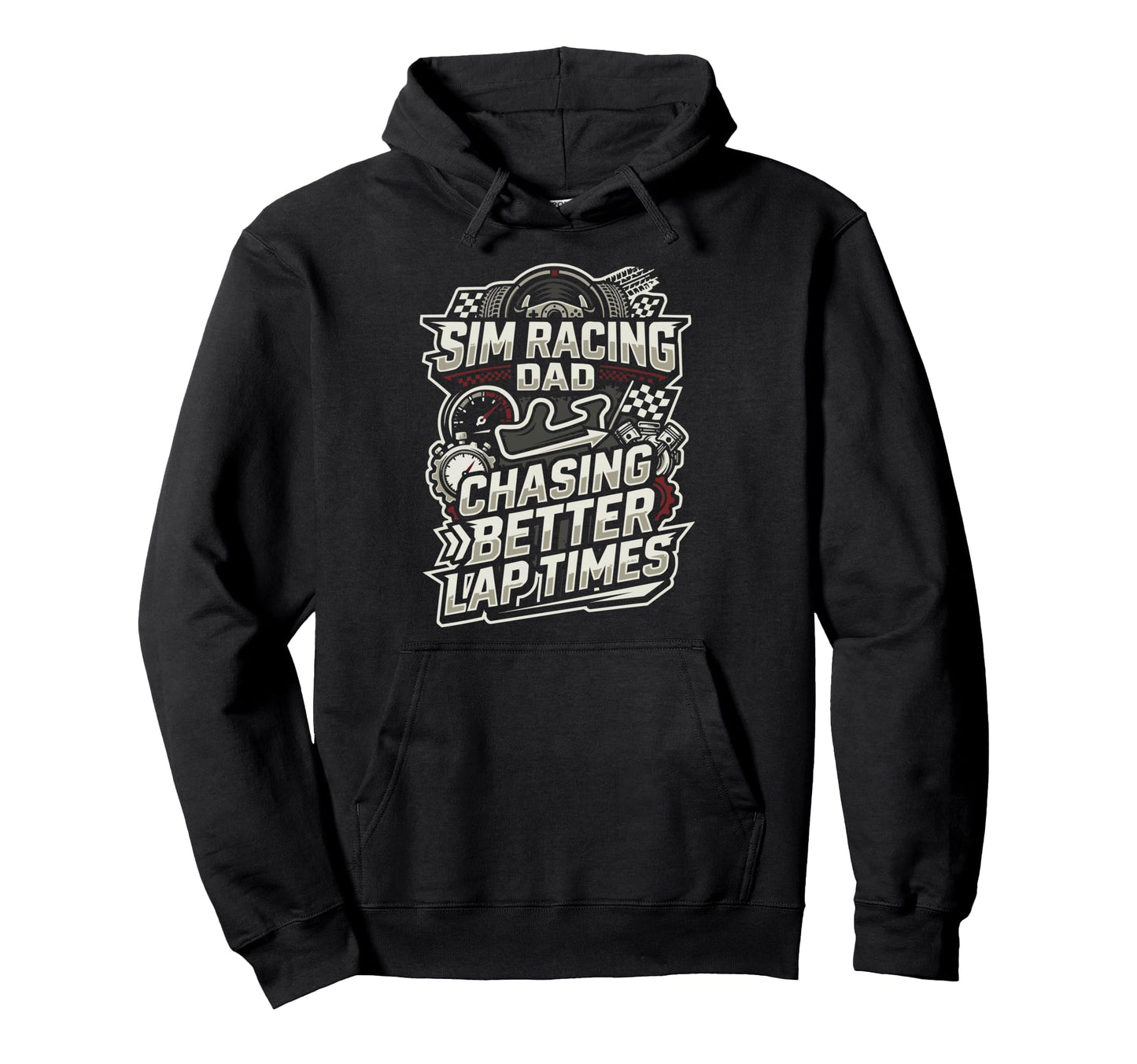 Sim Racing Dad Virtual Racing Game Daddy Hoodie - Graphic Print for Adults - T-Shirt, Sweatshirt, Hoodie