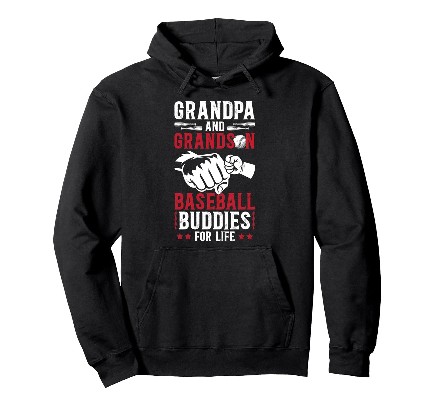 Baseball Grandpa And Grandson Hoodie - Fun Novelty Design for Adults - T-Shirt, Sweatshirt, Hoodie