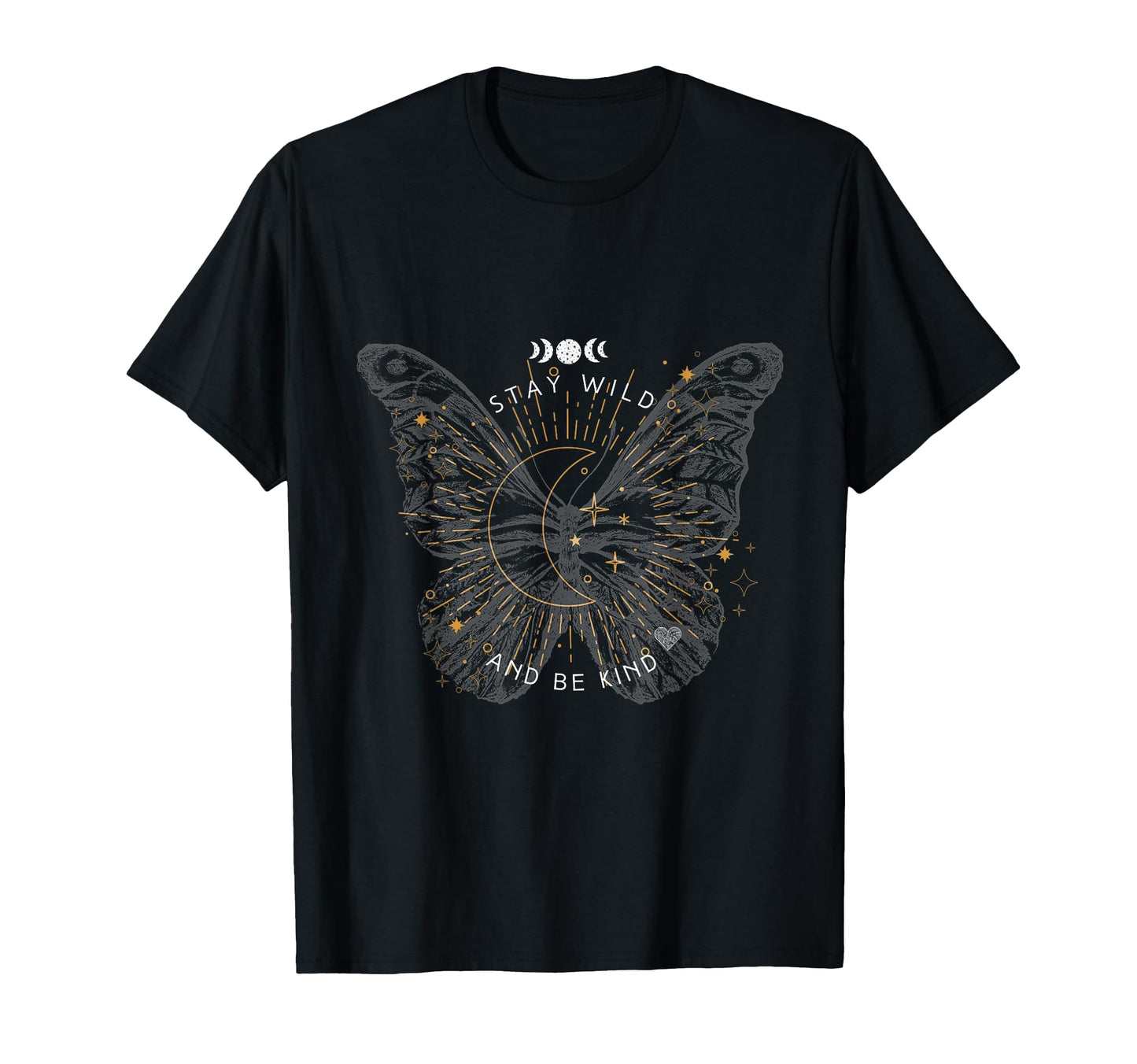 Boho Butterfly Moon Phase Be Kind T-Shirt - Graphic Print for Adults - T-Shirt, Sweatshirt, Hoodie