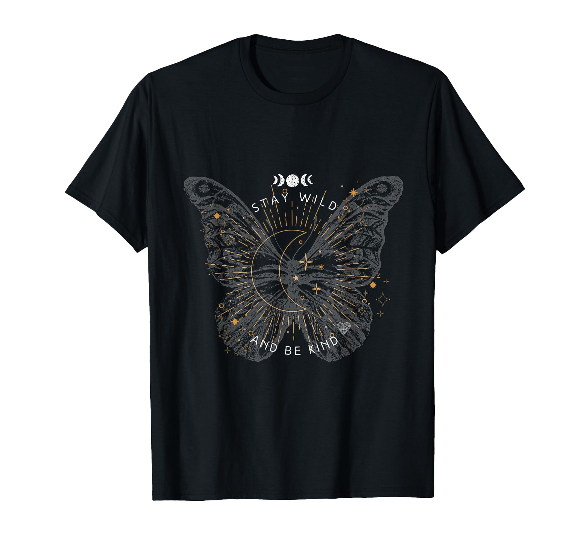 Boho Butterfly Moon Phase Be Kind T-Shirt - Graphic Print for Adults - T-Shirt, Sweatshirt, Hoodie