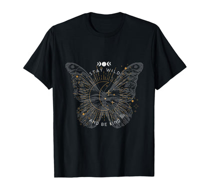 Boho Butterfly Moon Phase Be Kind T-Shirt - Graphic Print for Adults - T-Shirt, Sweatshirt, Hoodie