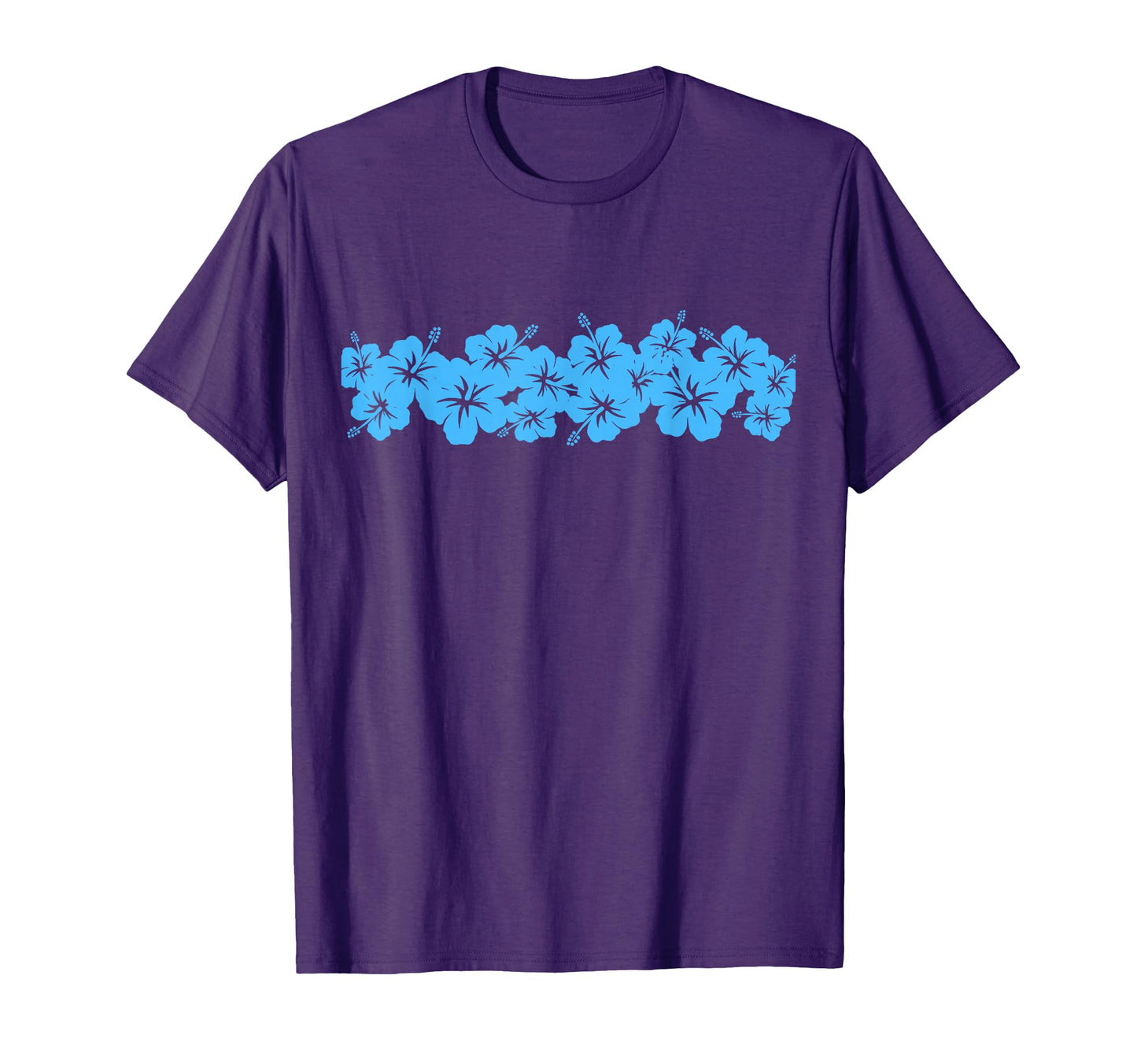 Surfer Blue Floral Hibiscus Flower T-Shirt - Custom Art Print for Adults - T-Shirt, Sweatshirt, Hoodie