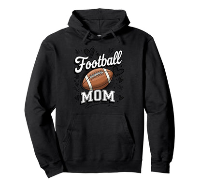 Football Mom Game Day Stadium Heart Ball Hoodie - Custom Art Print Unisex - T-Shirt, Sweatshirt, Hoodie