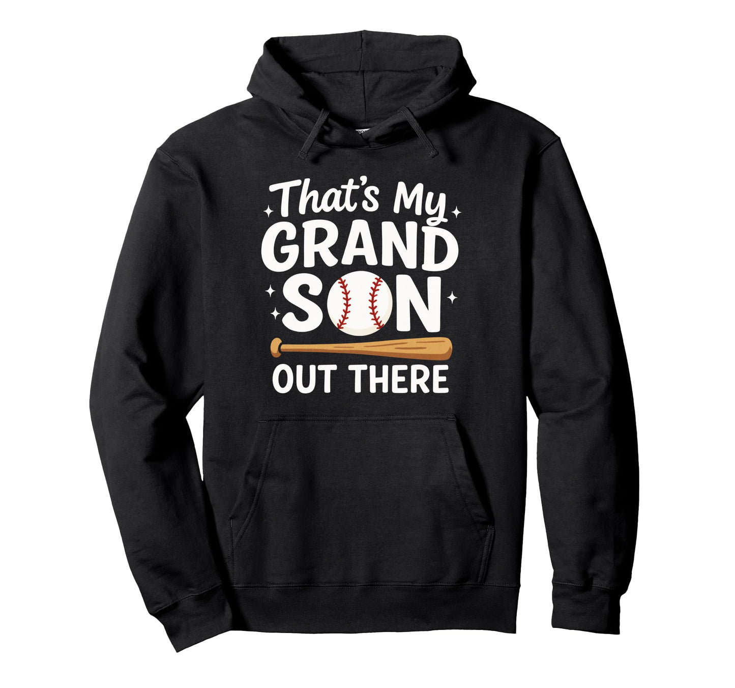 Thats My Grandson Baseball Grandma Hoodie - Casual Everyday Wear Men Women - T-Shirt, Sweatshirt, Hoodie