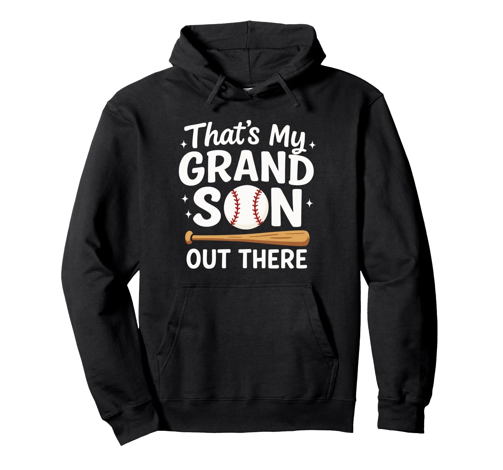Thats My Grandson Baseball Grandma Hoodie - Casual Everyday Wear Men Women - T-Shirt, Sweatshirt, Hoodie
