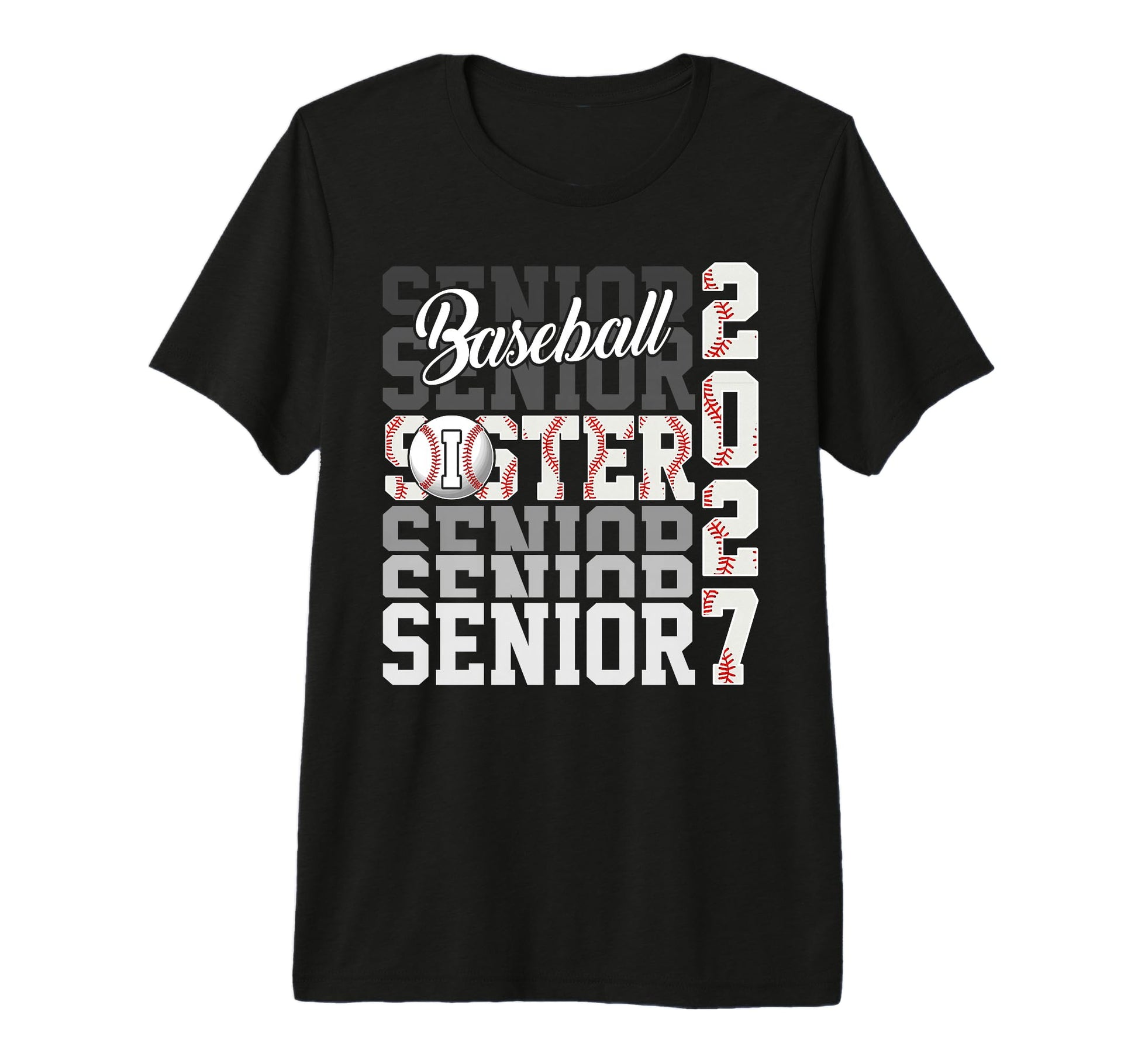 Senior 2027 Baseball Sister Proud Family T-Shirt - Unique Graphic Unisex - T-Shirt, Sweatshirt, Hoodie