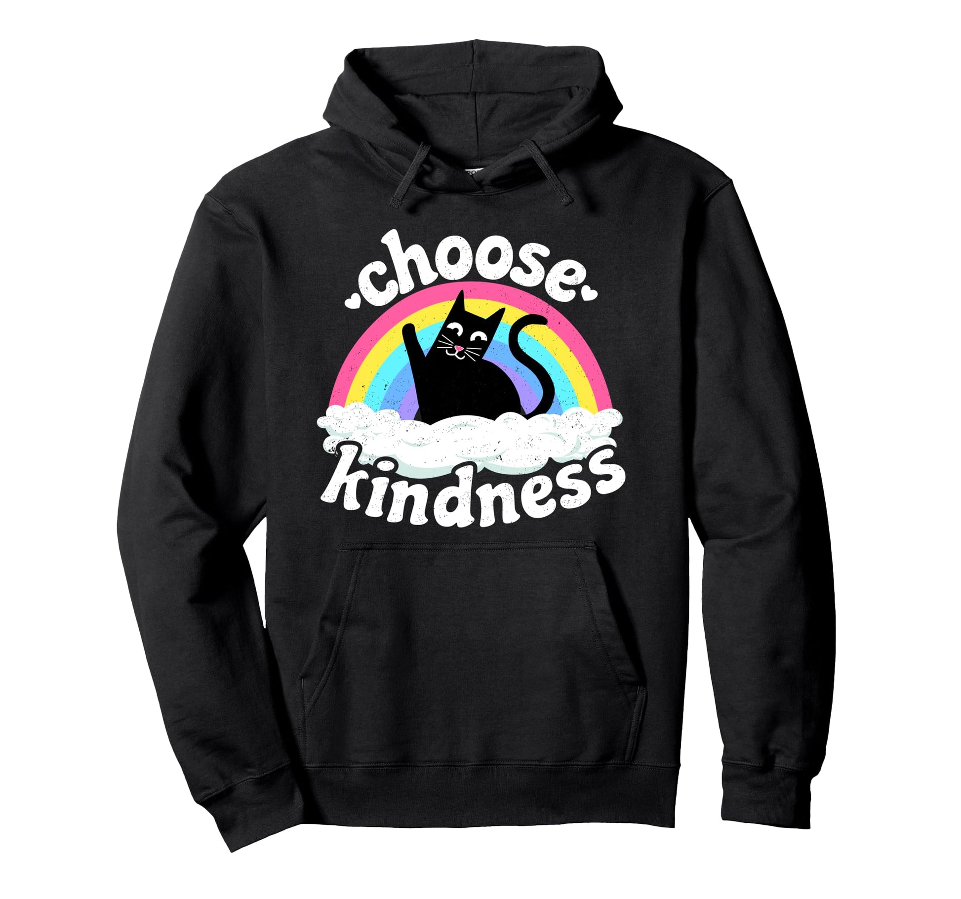 Anti Bullying Rainbow Peace Kind Hippie Hoodie - Trendy Graphic Men Women - T-Shirt, Sweatshirt, Hoodie
