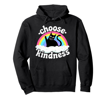 Anti Bullying Rainbow Peace Kind Hippie Hoodie - Trendy Graphic Men Women - T-Shirt, Sweatshirt, Hoodie