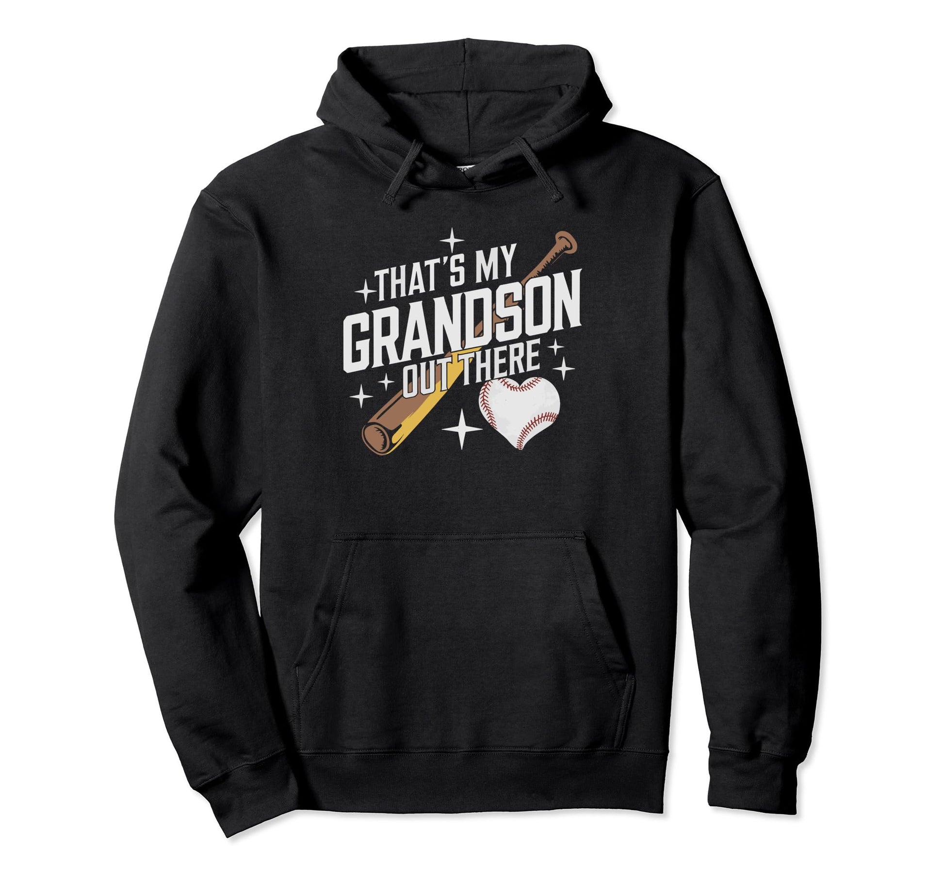 Thats My Grandson Out There Baseball Hoodie - Fun Novelty Design for Adults - T-Shirt, Sweatshirt, Hoodie