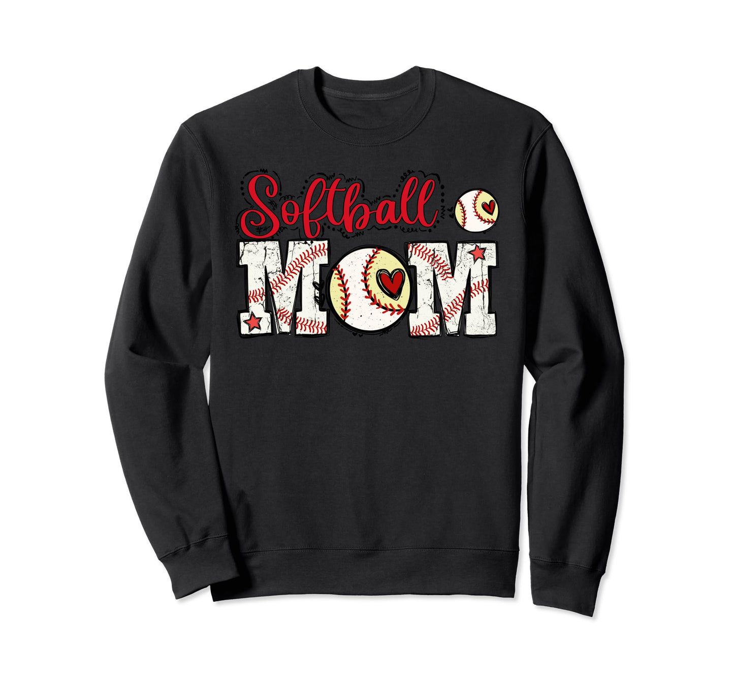 Softball Mom Sports Fan Game Day Sweatshirt - Unique Graphic for Adults - T-Shirt, Sweatshirt, Hoodie