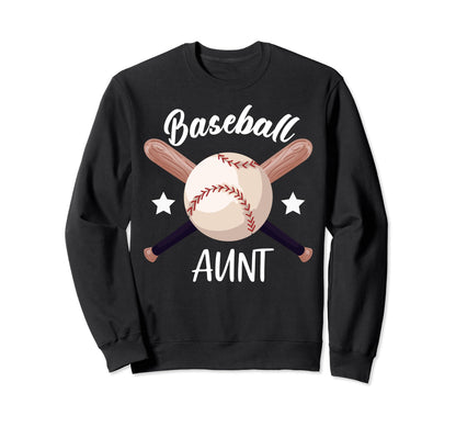 Baseball Aunt Batter Sport Sweatshirt - Casual Everyday Wear for Adults - T-Shirt, Sweatshirt, Hoodie