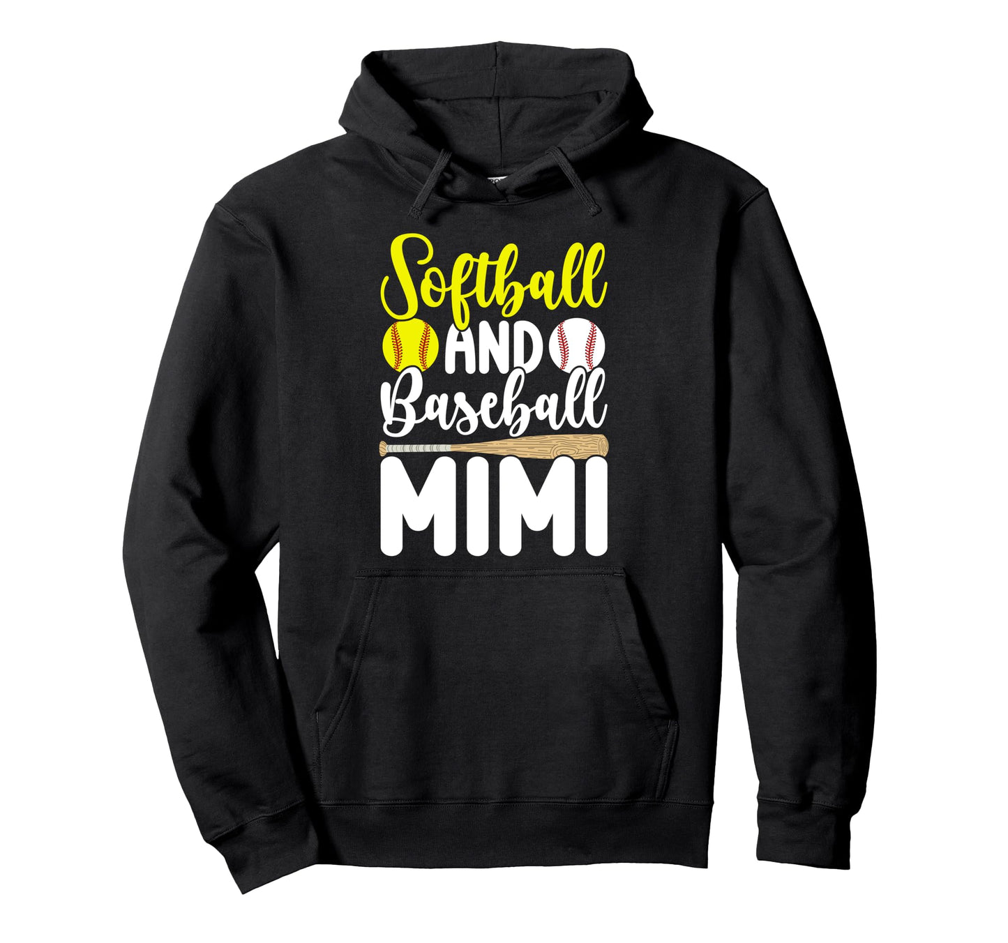 Softball And Baseball Mimi Baseball Hoodie - Aesthetic Graphic Unisex - T-Shirt, Sweatshirt, Hoodie