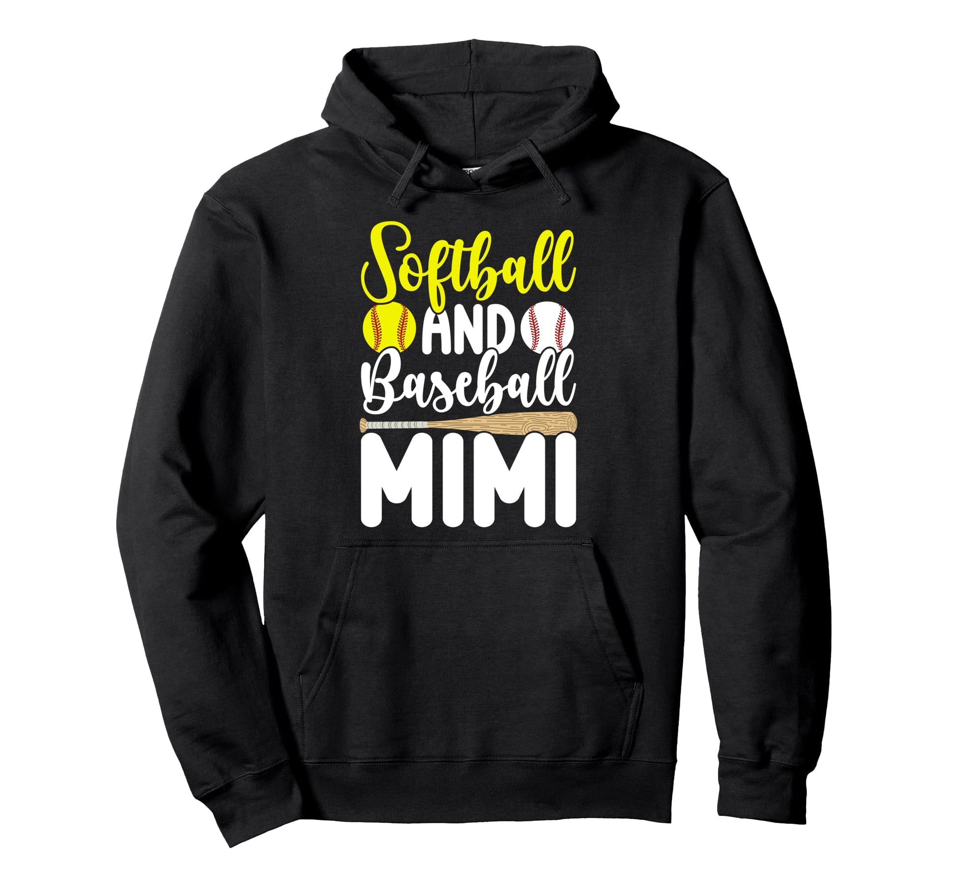 Softball And Baseball Mimi Baseball Hoodie - Aesthetic Graphic Unisex - T-Shirt, Sweatshirt, Hoodie