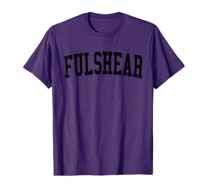 Fulshear Tx Distressed Black Varsity T-Shirt - Custom Art Print for Adults - T-Shirt, Sweatshirt, Hoodie