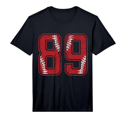 Baseball Softball Number 89 T-Shirt - Fun Novelty Design for Adults - T-Shirt, Sweatshirt, Hoodie