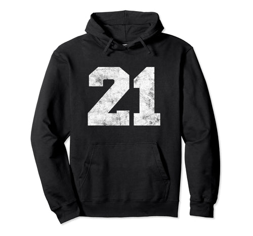 Lucky Number 21 Birthday Sports Player Team Hoodie - Graphic Print Unisex - T-Shirt, Sweatshirt, Hoodie