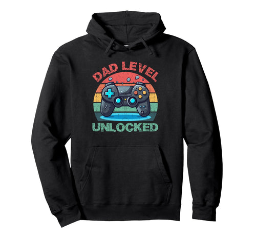 New Dad Level Unlocked Gamer Hoodie - Casual Everyday Wear for Adults - T-Shirt, Sweatshirt, Hoodie