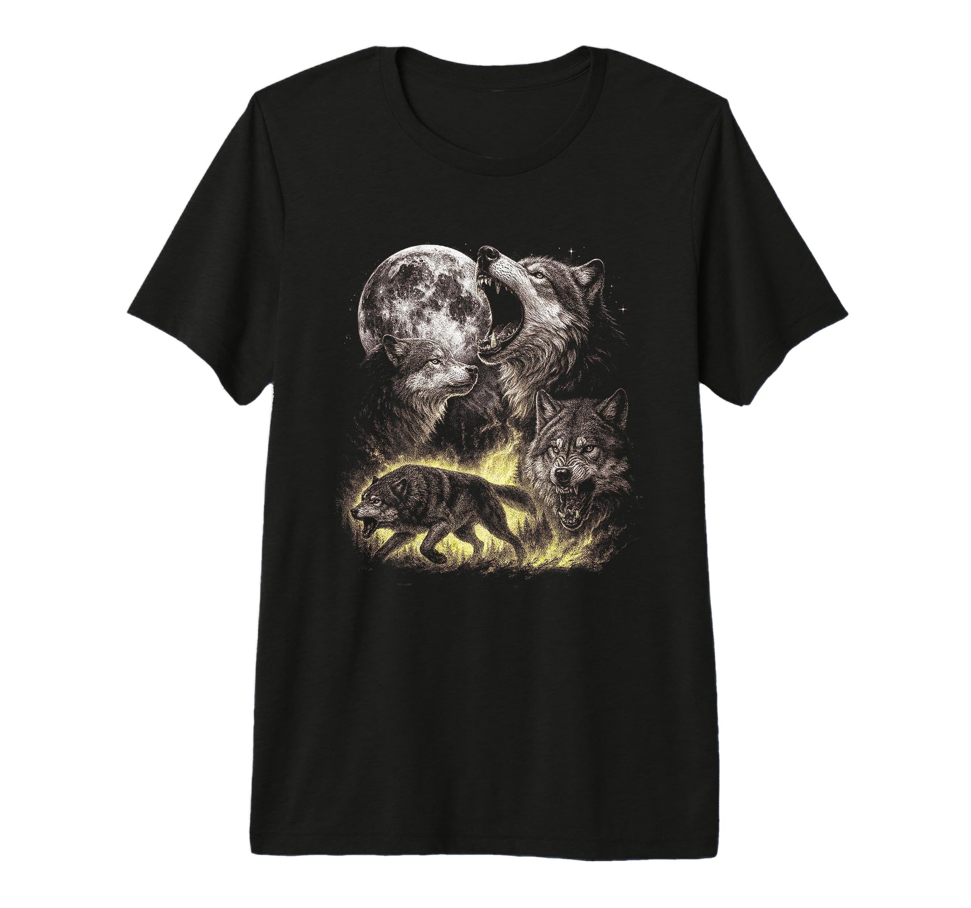 Wolf Animal Grunge Aesthetic 90S Tri T-Shirt - Streetwear Style for Adults - T-Shirt, Sweatshirt, Hoodie