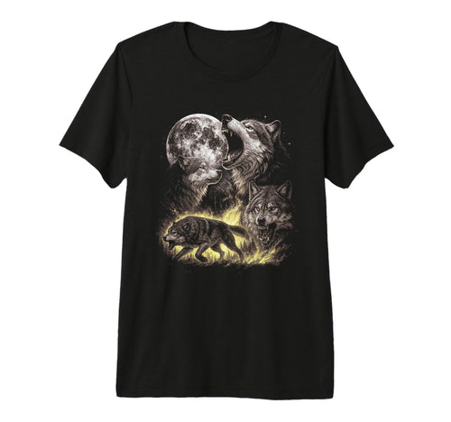 Wolf Animal Grunge Aesthetic 90S Tri T-Shirt - Streetwear Style for Adults - T-Shirt, Sweatshirt, Hoodie
