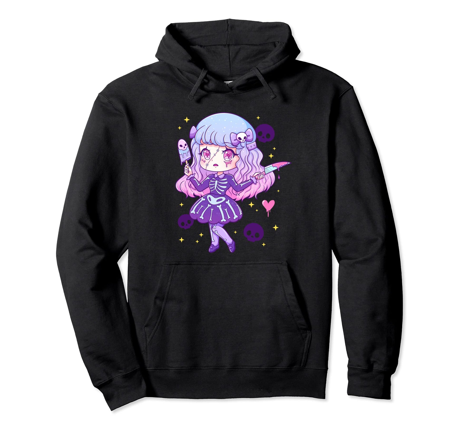 Kawaii Pastel Goth Creepy Menhera Hoodie - Aesthetic Graphic Unisex - T-Shirt, Sweatshirt, Hoodie