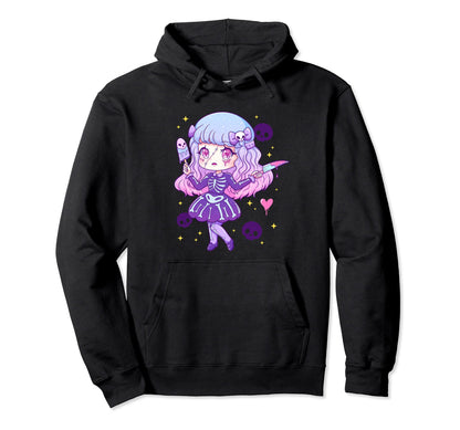Kawaii Pastel Goth Creepy Menhera Hoodie - Aesthetic Graphic Unisex - T-Shirt, Sweatshirt, Hoodie